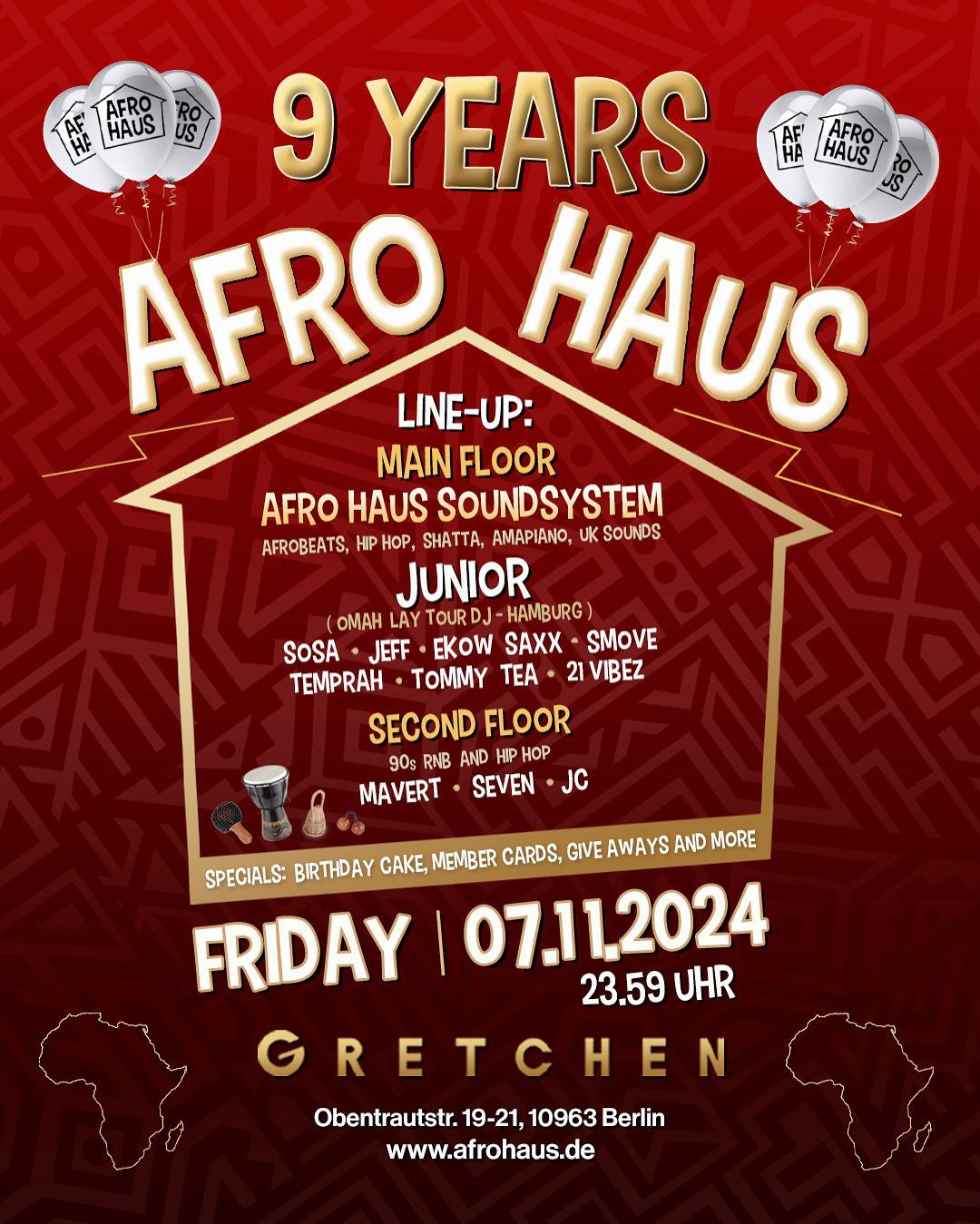  9 YEARS AFRO HAUS Birthday Bash