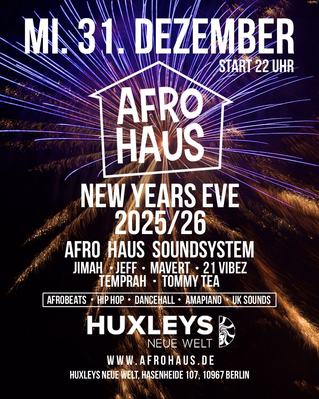  AFRO HAUS NEW YEARS EVE 2025-2026